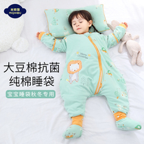Mickey Monkey Middle Child Baby Constant Temperature Sleeping Bag Baby Autumn and Winter Thickening Children Anti-kicking is split Four Seasons General