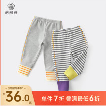 Lap Sugar 2022 Spring new children Dress Girl Streaks Underpants Baby Outside Wearing Long Pants Baby Casual Pants