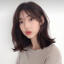 Wig female short hair shape Xin Zhi Lei with valgus hair natural full head set round face Net red long hair