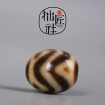 Lezi water pattern six-eye bracelet Tooth yellow old bracelet Natural old mine Tibetan back cloud string Waist beads Top beads Tianzhu diy