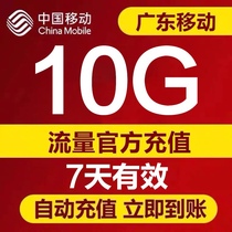 Guangdong mobile data recharge 10G 7 days effective mobile data overlay package National general fast recharge