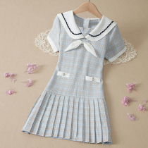 Girls Dress Summer Dress Thin New Female Children Academy Style Childrens Dress Girls Summer Princess Dress