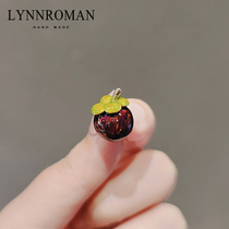 Japanese fruit mangosteen brooch tide individual pin pin anti-light buckle cardigan suit accessories badge
