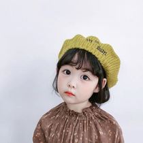 Childrens octagonal beret female male tide ins2021 new small head circumference thin breathable wool hat boys and women