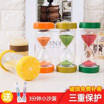   Hourglass homework timer Childrens anti-fall 30 minutes Student self-discipline learning special quicksand bottle creative gift