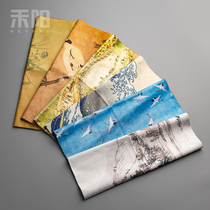 Chinese high-end tea towel small tea cloth absorbent pot towel Kung Fu tea accessories Tea table Towel rag printed Jiefang