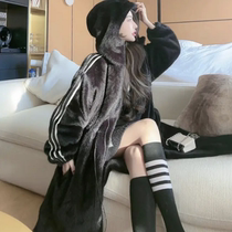 Women's Wear Winter 2021 New Design Sense Small Loose Imitation Mink Fleece One Coat Women