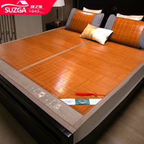 Shu home carbonized mat double-sided bamboo mat 1 8m bed 1 5 summer grass mat folding bamboo Ice Silk 1 2 Mat