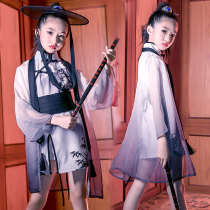 61 Childrens State Chaos to Serve Male And Female Models Water Ink China Wind T Walk Show Suit Qipao Performance Suit