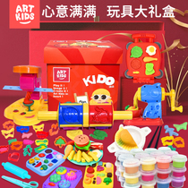 Yi Qile 36 color wheat color mud toy gift box children Plasticine noodle machine ultra light clay boy set