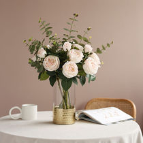 Gardenia moisturizing rose simulation flower living room decoration Modern simple fake flower Light luxury table flower