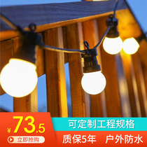 Outdoor colored lights flashing lights string lights waterproof led string lights hanging lights balcony decorative lights courtyard decorative lights with bulb strings