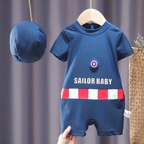 South Korea childrens one-piece swimsuit new boy baby quick-drying sunscreen swimsuit childrens seaside holiday swimsuit tide