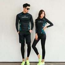 Korean split wetsuit quick-drying zipper sunscreen jellyfish coat for men and women long sleeve swimsuit surf suit couple set