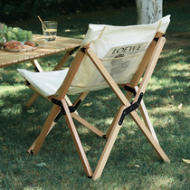 FG dream garden solid wood folding chair Portable canvas leisure chair Outdoor camping picnic fishing sketching folding stool