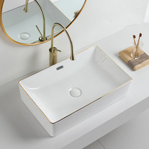 Modern light luxury Phnom Penh table basin square ceramic wash basin toilet wash basin basin white