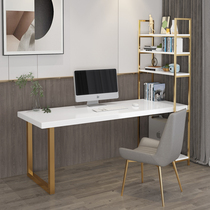 Nordic household simple Italian light luxury Modern computer desk Bookshelf Study furniture set Writing desk