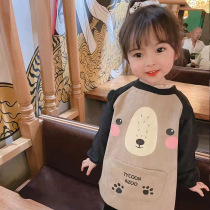 Baby gown foreign weather autumn and winter wear waterproof anti-dirty female treasure anti-dressing long sleeve shirt mens treasure childrens apron