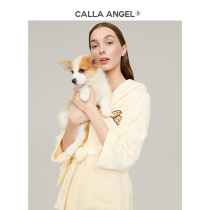 CallaAngel cotton bathrobe long staple cotton towel Terry for men and women soft absorbent couple puppy bathrobe
