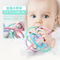 High temperature boiled baby Manhattan hand grip ball rattle tooth gum baby toy puzzle 0-3-6-12 months
