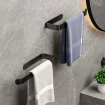 Toilet towel rack non-perforated towel bar wall hanging towel towel rack hanging bar bathroom washcloth Nordic