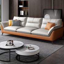 Nordic fabric sofa modern simple three-person nano technology cloth home living room rental room economical small apartment