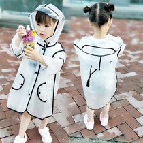 Childrens raincoats girls primary school students princesses boys 6-12 waterproof transparent ponchos middle-aged baby raincoats