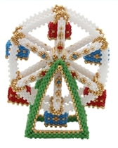 Beaded drawings HD electronic drawings tutorial antique beads Ferris wheel BJ037 English Line chart