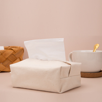 Japanese cotton linen fabric towel set simple creative paper bag box homestay home living room table Nordic ins