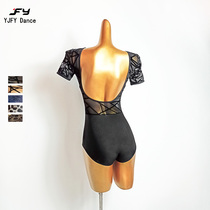 YJFY Latin beautiful back dance one-piece Modern one-piece Latin top mesh practice suit womens new T006