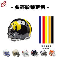 Custom Stripe Tapes Rugby Helmet Accessories Adult Teen