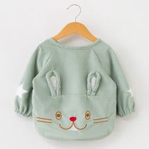 Baby eating bibs autumn and winter back-wearing clothes children men and women Crystal corduroy aprons children anti-dirty painting