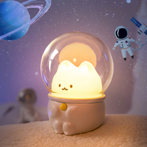 Astronaut cute night light bedroom girl sleeping charging bedside sleep light girl heart lamp Unplugged