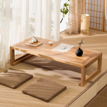  Tatami table small coffee table Japanese low table Kang table bay window table New Chinese solid wood simple Chinese study table tea ceremony table