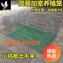 Rabbit Cage Breeding Cage Encryption Plus Coarse Dove Caged Chicken Cage Home Quail Cage Galvanized Iron Wire Assembly Cage Transport Cage