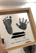 Transparent photo frame Baoying fetal hands and feet full moon 100 days old creative custom souvenir gift table painting