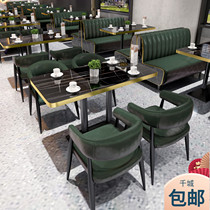 Industrial style Wine bar Restaurant table and chair combination Wrought iron music Dining bar Cafe Snack Milk tea barbecue shop card seat