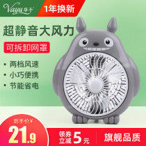 Electric fan Small cute cartoon electric fan Student dormitory bed small fan Household bedside mute desktop Desktop