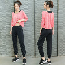Summer running sports suit female quick-drying fashion yoga suit shaking sound beginner gym yoga net celebrity loose