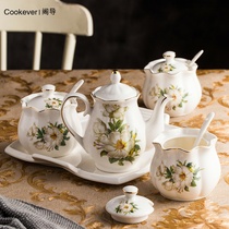 European ceramic seasoning jar soy sauce bottle set kitchen household vinegar pot seasoning pot oil pot seasoning box combination supplies