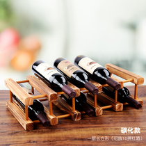 European-style solid wood light luxury high-end red wine rack ornaments wine cabinet decorations creative wine rack display shelf home