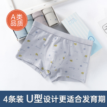 Teen boy childrens cotton panties fat baby developmental junior high school students middle school children four-corner boxer panties
