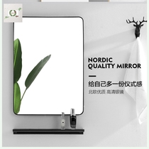 Desk front mirror Washbasin bathroom Korean small mirror Bathroom mirror Indoor girl Jane Beauty clothing store Student wall