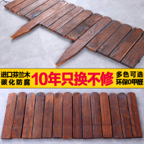 Anti-corrosion wood fence outdoor flower pond fence garden earth retaining vegetable garden outdoor small fence garden ground lawn guardrail