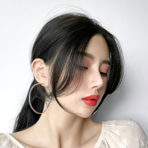 Bangs wig female horoscopes Bangs real hair hair piece split on both sides of the wig patch incognito invisible French fake bangs