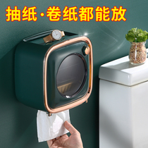 Light luxury toilet tissue box Punch-free toilet paper roll carton Toilet paper toilet paper waterproof wall-mounted shelf