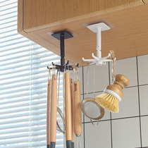  Rotatable hook punch-free kitchen storage artifact wall-mounted wall vertical pylons strong sticky hook rack