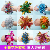 Sports cheerleading bracelet hand flower jewelry female cheerleader dance dance Bell wrist flower National Day