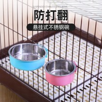 Cat Bowls Dogs Bowl of dogs Basins Anti-Turn Mini Dog Suspended Water Bowl Kitty Cat Food Rice Basin Pet Supplies