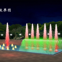 Custom-made large-scale music fountain equipment installation Outdoor square park program-controlled sound-controlled water fountain controller